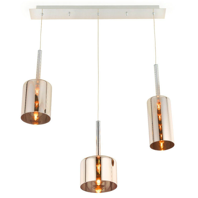 17 Stories Abinadab 3 Light Kitchen Island Cylinder Pendant Wayfair